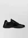 Prada Men Black Fabric And Leather America S Cup Sneakers