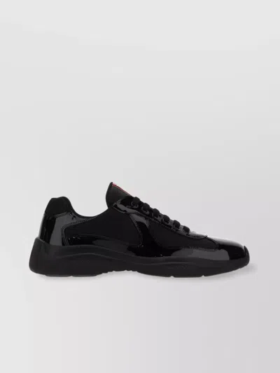 Prada Fabric And Leather America S Cup Sneakers