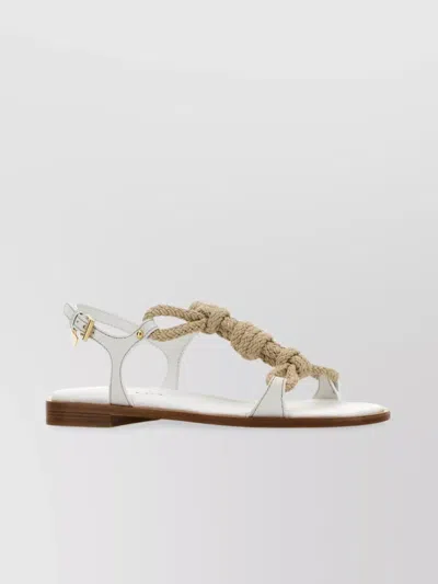 Prada Fabric And Leather Sandals