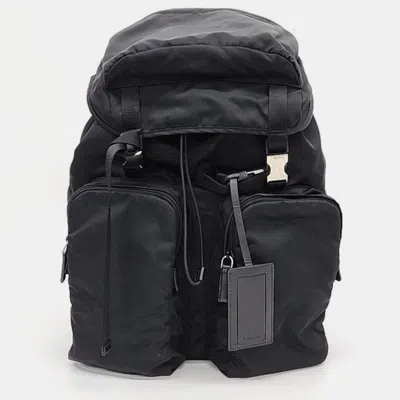Pre-owned Prada Fabric Backpack (2vz065) In Black