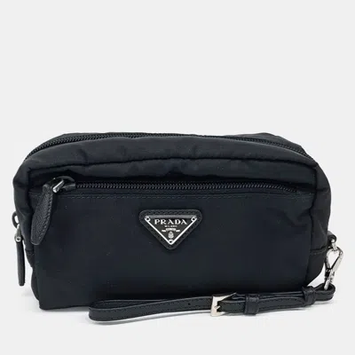 Pre-owned Prada Fabric Black Pouch