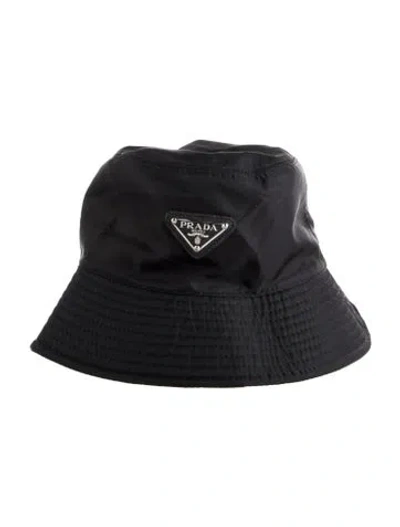 Pre-owned Prada Fabric Bucket Hat In Black