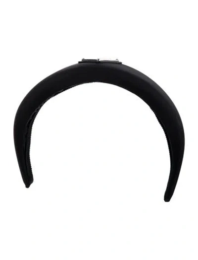 Pre-owned Prada Fabric Hairband In Black