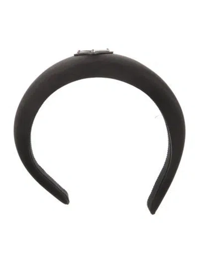 Pre-owned Prada Fabric Hairband In Black