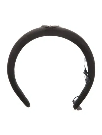 Pre-owned Prada Fabric Hairband In Black