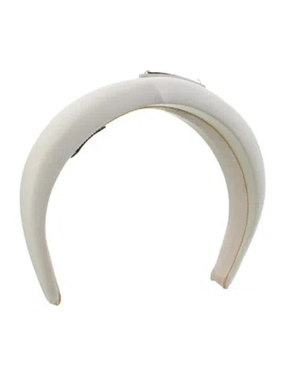 Pre-owned Prada Fabric Hairband In White