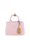 Prada Structured Shoulder Bag Key Ring In Alabastro C