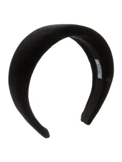 Pre-owned Prada Fabric Headband In Black