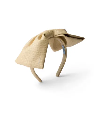 Prada Fabric Headband In Neutral