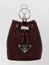 Prada Fabric Key Ring Attachment In Brown