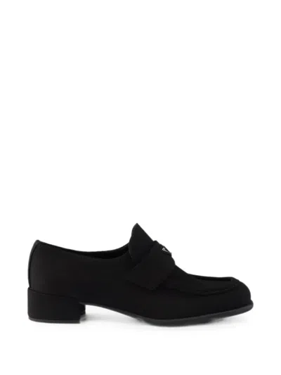 Prada Fabric Loafers In Black