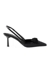 Prada Fabric Slingback Pumps In Black