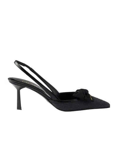 PRADA FABRIC SLINGBACK PUMPS