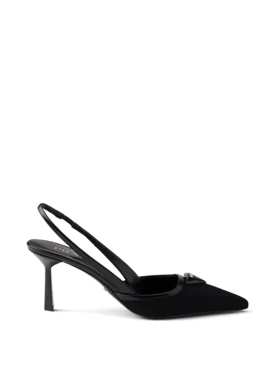 PRADA FABRIC SLINGBACK PUMPS