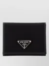 Prada Fabric Wallet Fold Over Design In Black