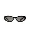 Prada Faceted Triangle Design Sunglasses In Black