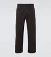 Prada Faded Cotton Chinos In Black