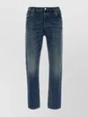 Prada Faded Effect Denim Trousers In Blue