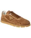 Prada Trail Suede Sneakers In Brown