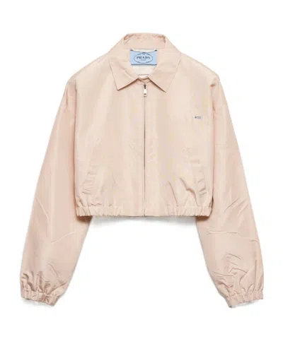 Prada Faille Blouson Jacket In Pink