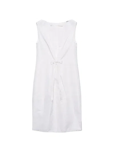 Prada Faille Dress In White