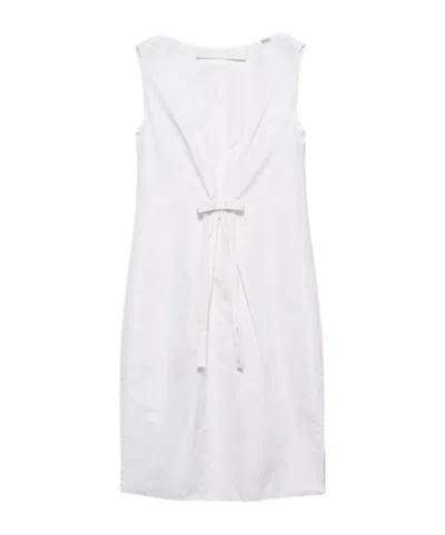 Prada Faille Dress In White
