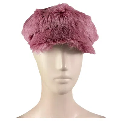 Pre-owned Prada Fall 2017 Pink Pony Hair Cap