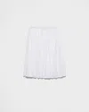 Prada Jersey Midi Skirt In White