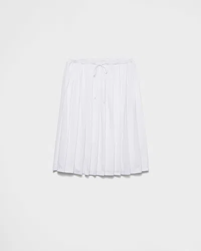 PRADA PLEATED JERSEY SKIRT
