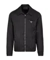 Prada Recycled Polyamide Jacket In Black