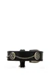 Prada Bracciale In Pelle Nera  Donna