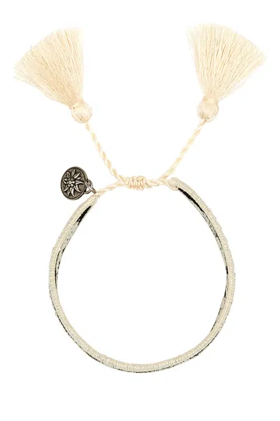 PRADA BRACCIALE BICOLOR IN PELLE SCAMOSCIATA E TESSUTO DONNA