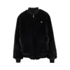Prada Faux Fur And Re-nylon Reversible Bomber In Black