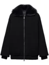 Prada Wool And Cashmere Cardigan In Black