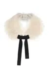 Prada Faux Fur Collar In White