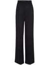 Prada Feather-trim Cashmere Trousers In Black