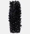 Prada Abito In Organza Decorata Donna In Schwarz