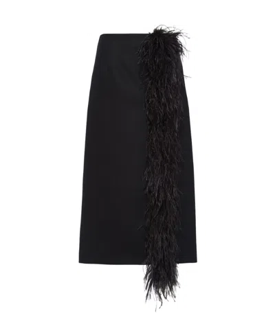PRADA PRADA HIGH-WAIST MIDI SKIRT