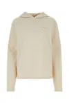 Prada Women's Sand Stretch Cotton Oversize Sweatshirt