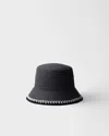 Prada Felt Bucket Hat In Black