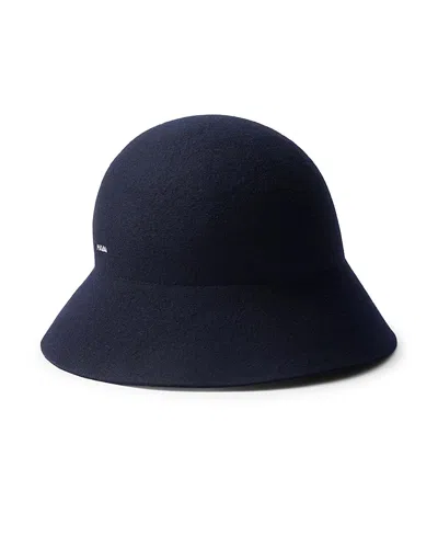 Prada Felt Hat In Black