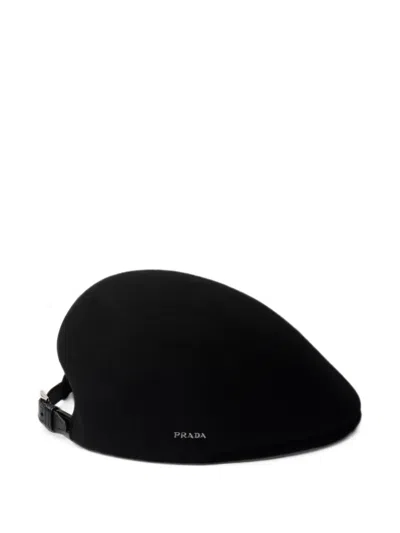 Prada Felt Hat In Black