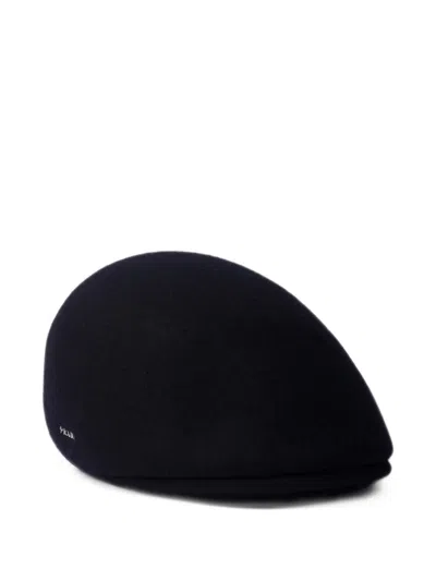 Prada Felt Hat In Black