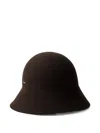 Prada Felt Hat In Brown