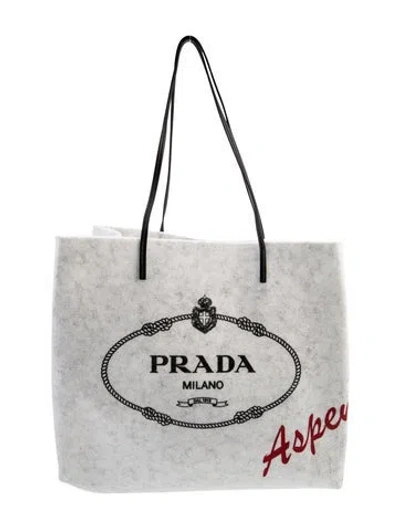Pre-owned Prada Felt Tote