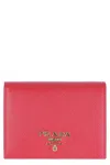 Prada Fiery Red Saffiano Leather Small Wallet