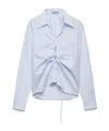 Prada Lace-up Shirt In White