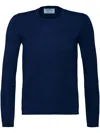 Prada Fine-knit Jumper In Blue