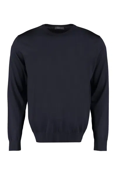 Prada Fine-knit Sweater In Blue