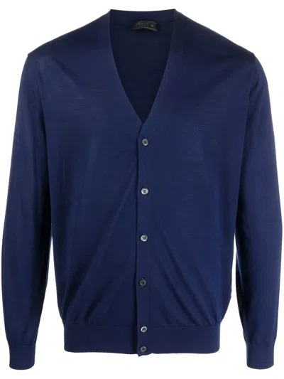 Prada Cardigan Mit V-ausschnitt In Blue